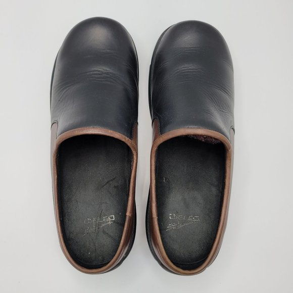 Dansko Clog Women's Leather Slip On Black Brown 4041-020200 US 10 EU 41 - Picture 5 of 8